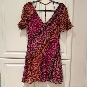 Anthropologie Dress Size XXS Soft Printed Mini Floral Bohemian Barbiecore NWT